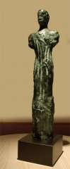 Nico Widerberg - Stående figur III - Bronse/diabas - 57x12x13cm - kr.35 000